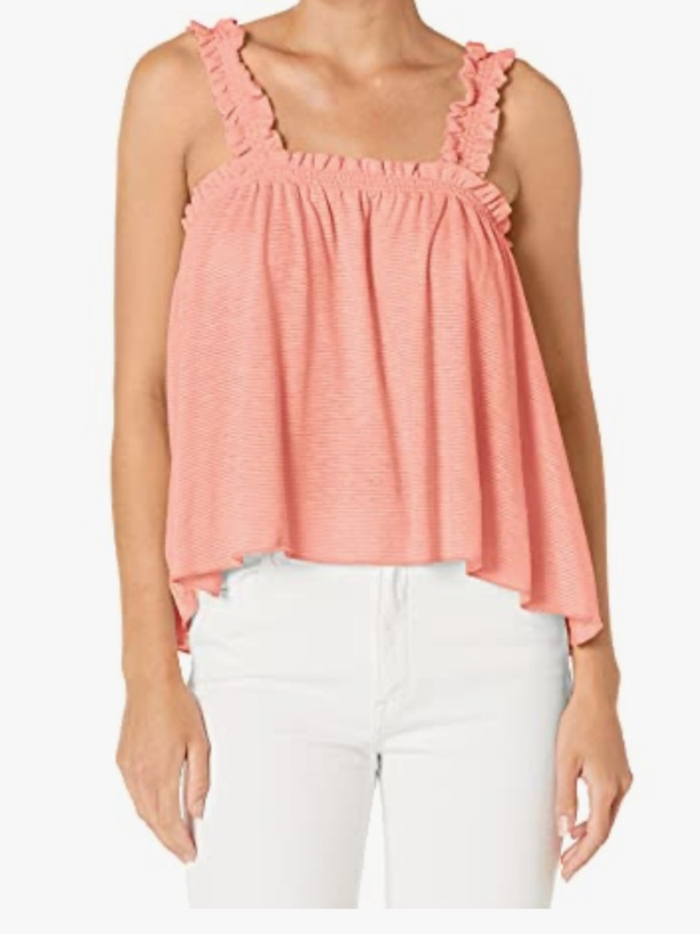 NWT Ella Moss Pink Ruffle-Strap Top Size XS
